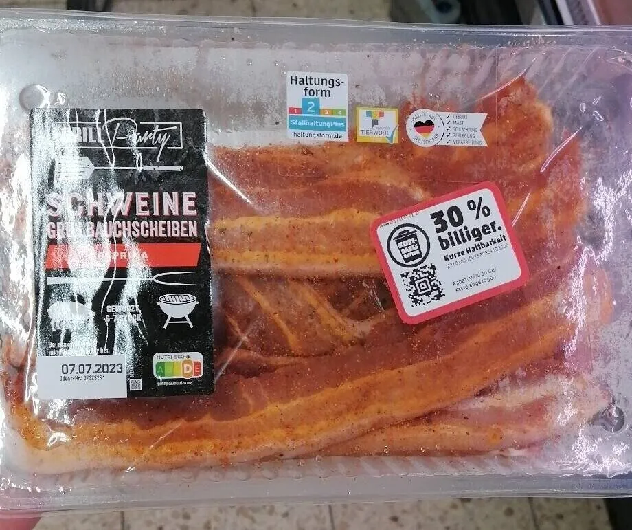 Schweine Grillbauchscheiben Paprika