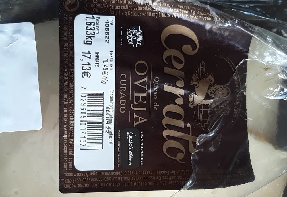 Queso de oveja curado