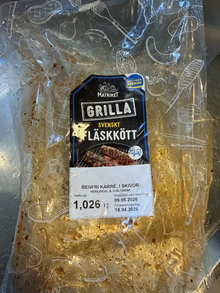 Marinerad fläskkarré med honungs och chilismak