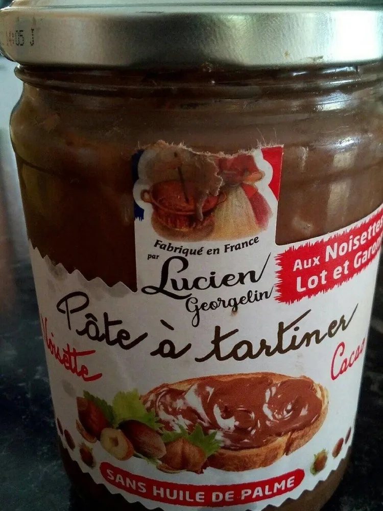 Pâte à tartiner noisette et cacao sans huile de palme