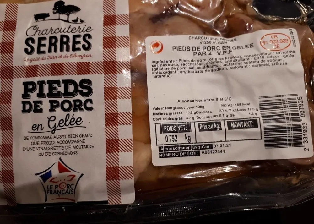 Pieds de porc en gelée