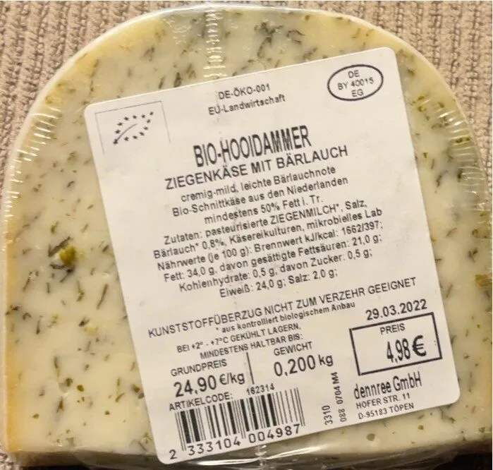 Bio-Hoidammer Ziegenkäse mit Bärlauch