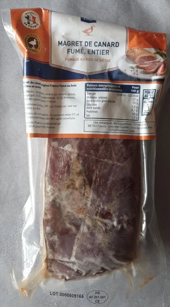 Magret de canard fumé entier