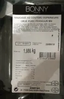 Saucisse au couteau supérieure crue pirc francilin bn