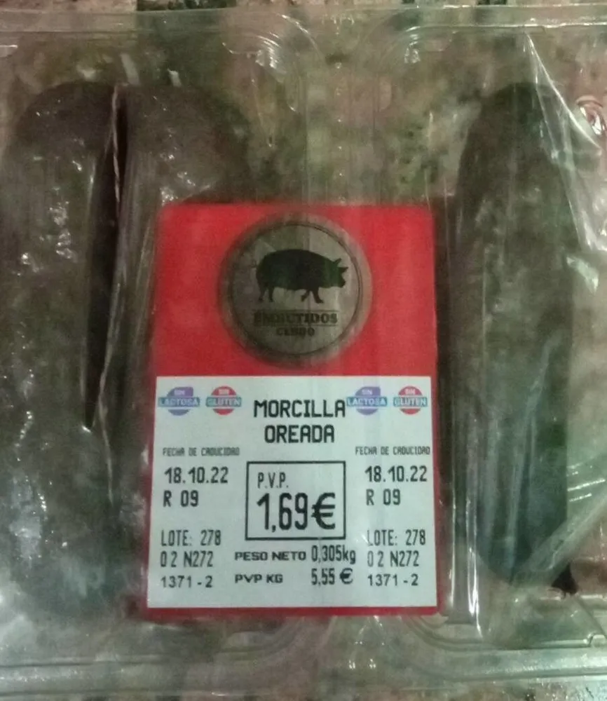Morcilla oreada