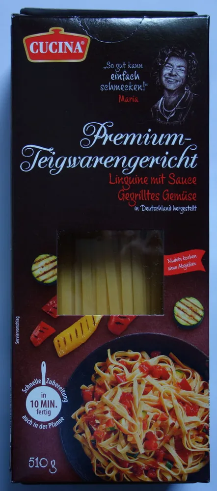 Premium Teigwarengericht - Linguine mit Sauce Gegrilltes Gemüse