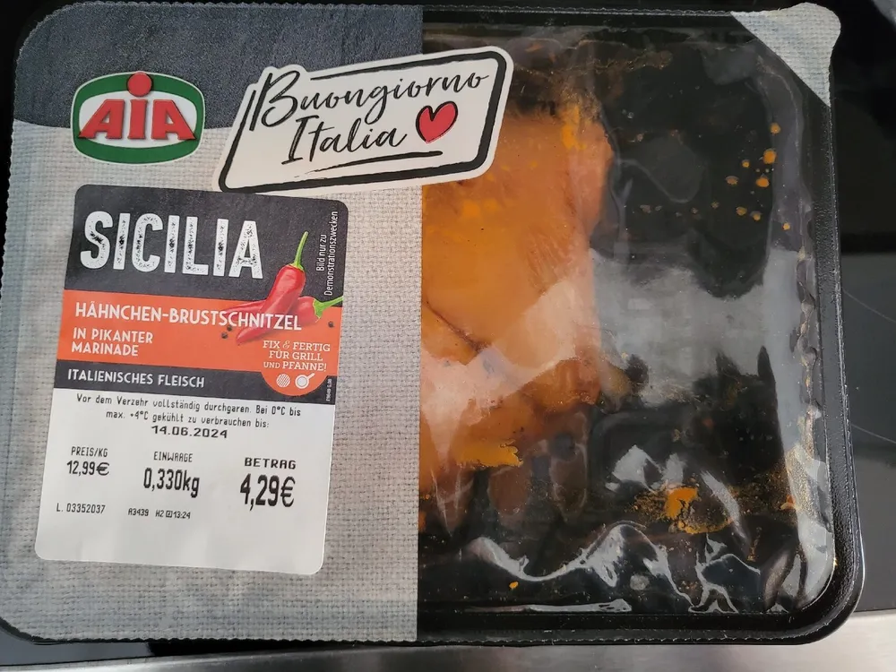 Hähnchenbrustschnitzel In Pikanter Marinade "Sicilia"