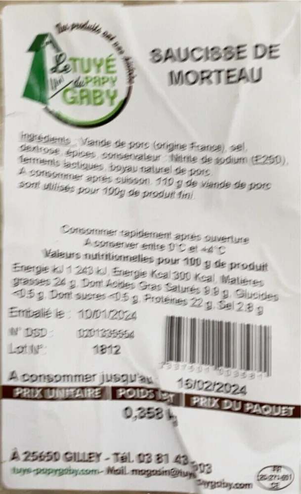 Saucisse de Morteau