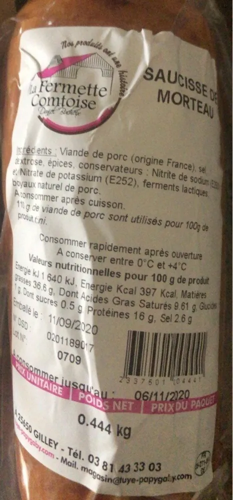 Suucisse de Morteau