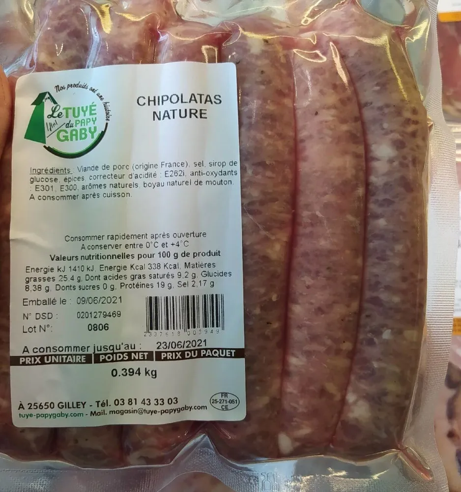 Chipolatas nature