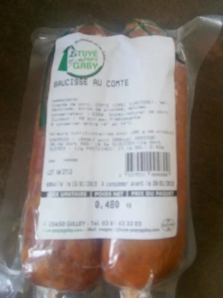 Saucisse au comté