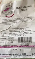 Filet mignon fumé