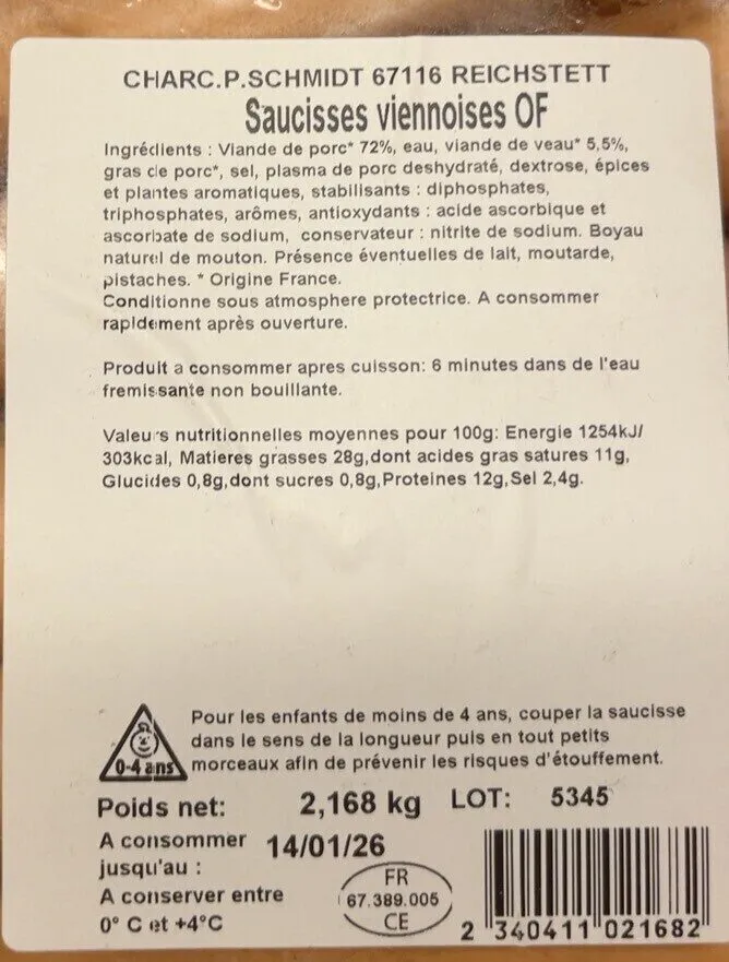 Saucisse viennoise