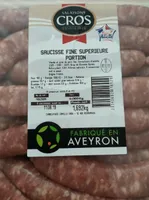Saucisse fine supérieure portion