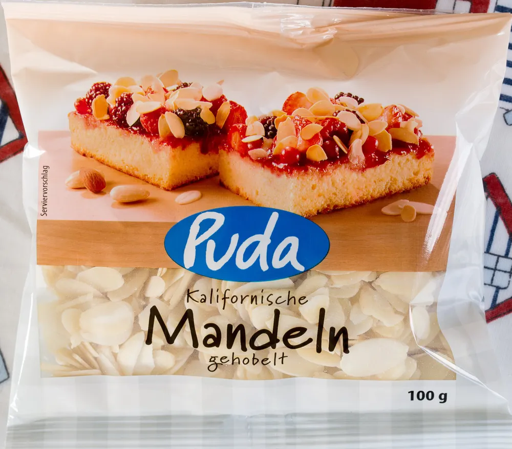 Kalifornische Mandeln gehobelt
