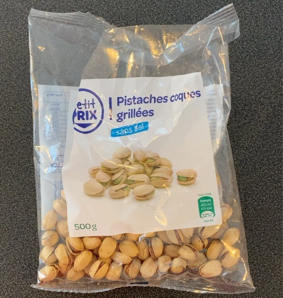 Pistaches coquées grillées