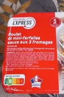 Poulet et mini-farfalled sauce aux trois fromages