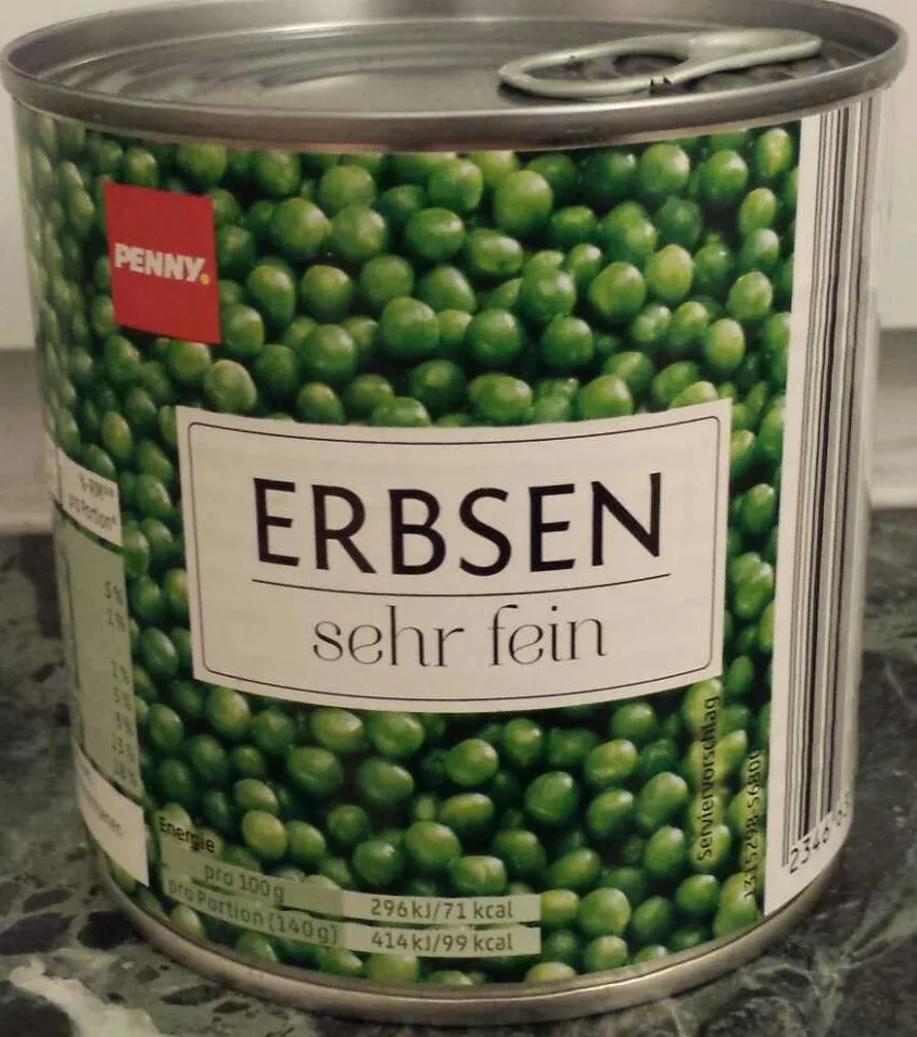 Erbsen sehr fein