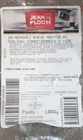 20 merguez bœuf mouton bc 50g environ Conditionnes svide