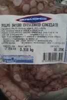 Polpo intero eviscerato congelato