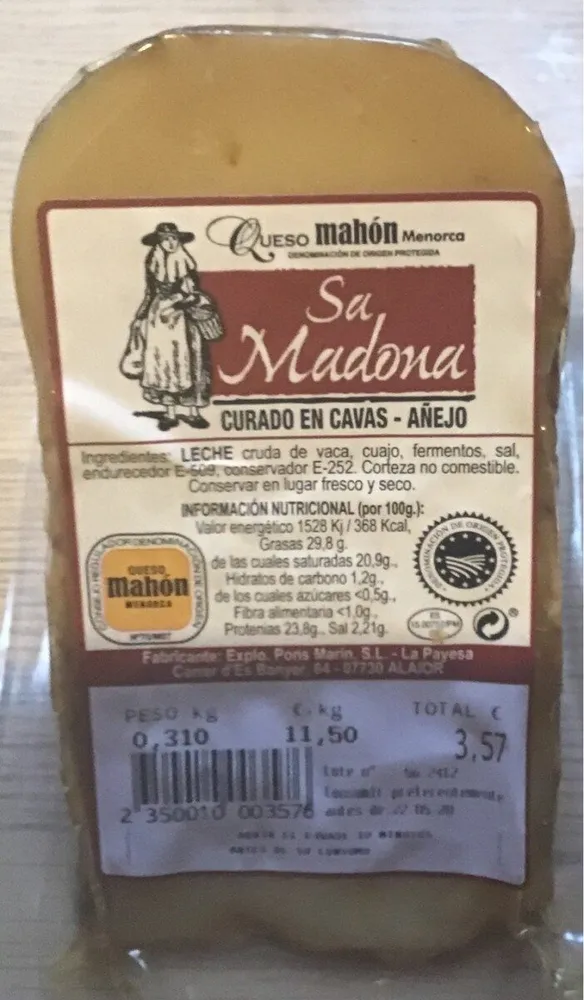 Queso curado de cavas añejos