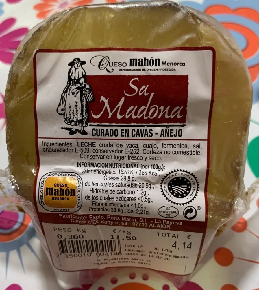Queso mahón menorca