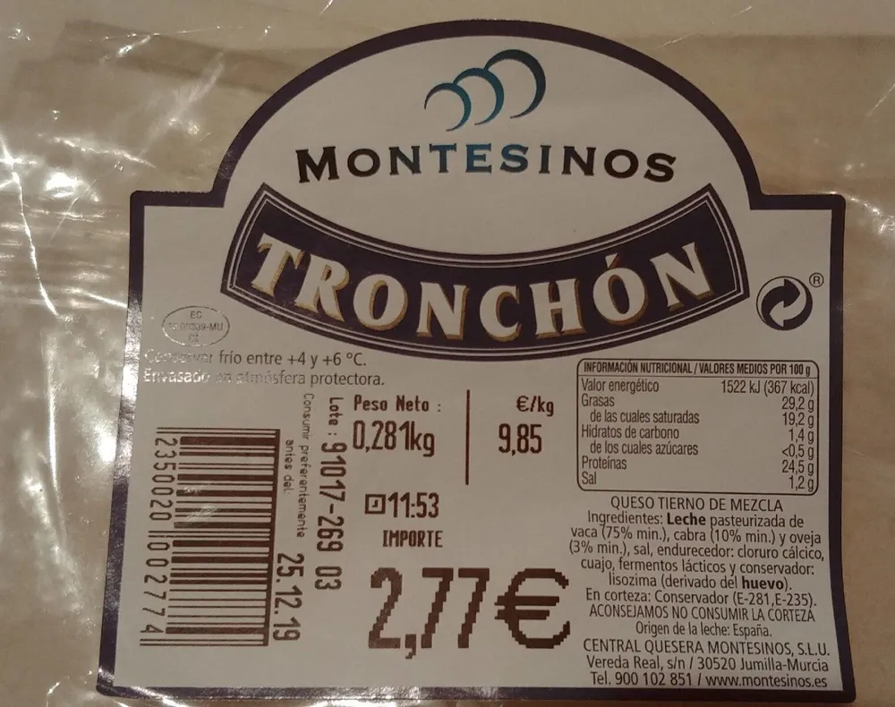 Queso Tronchon Montesinos