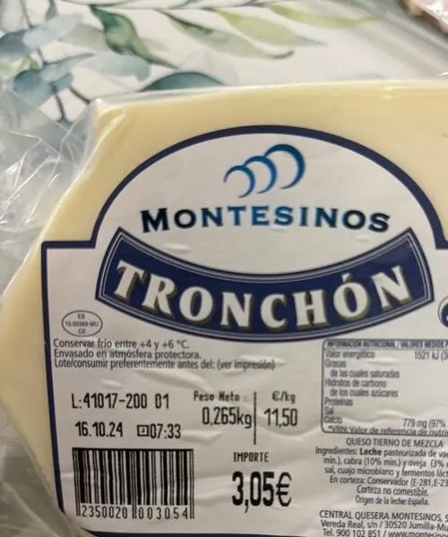 Queso tronchón Montesinos