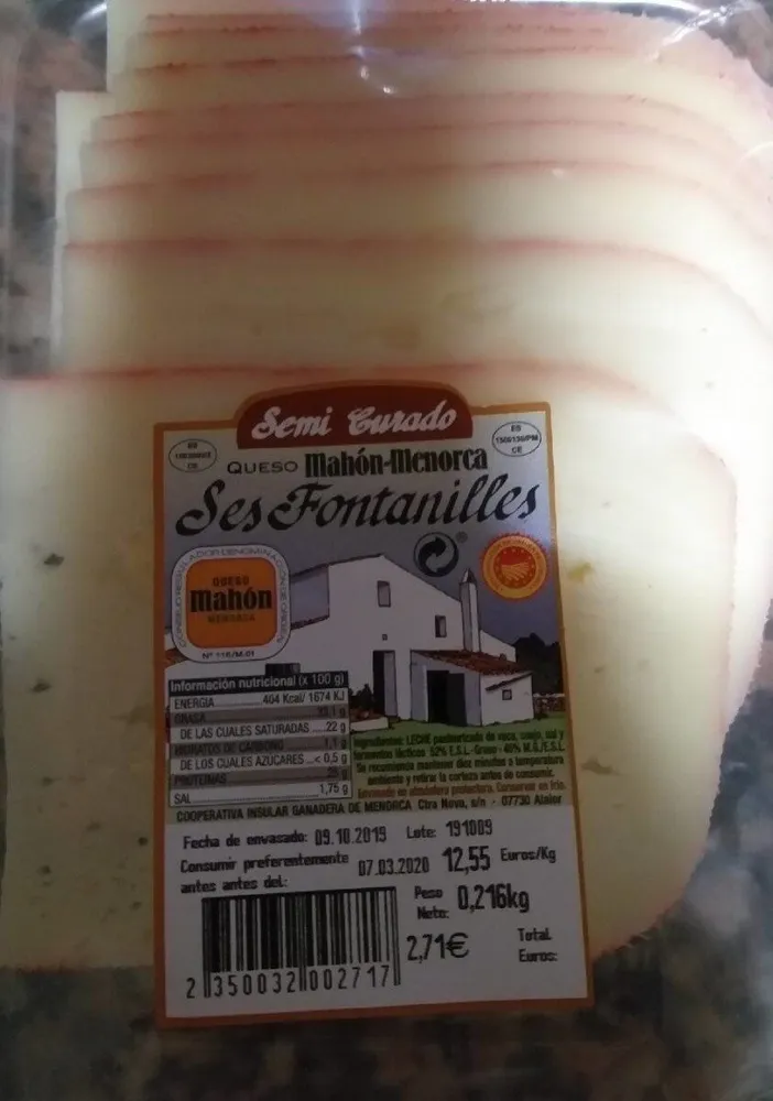 Queso Mahonés Semicurado