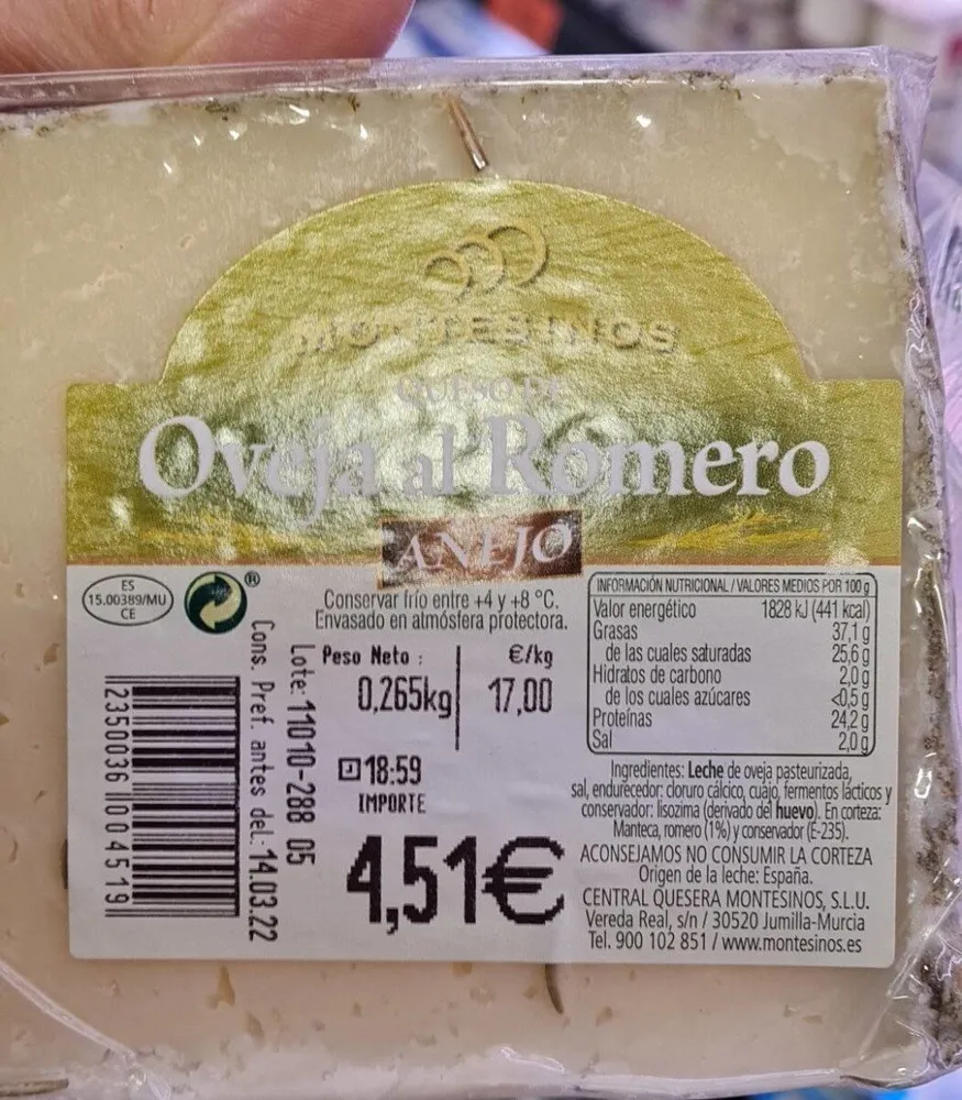 Oveja al romero añejo