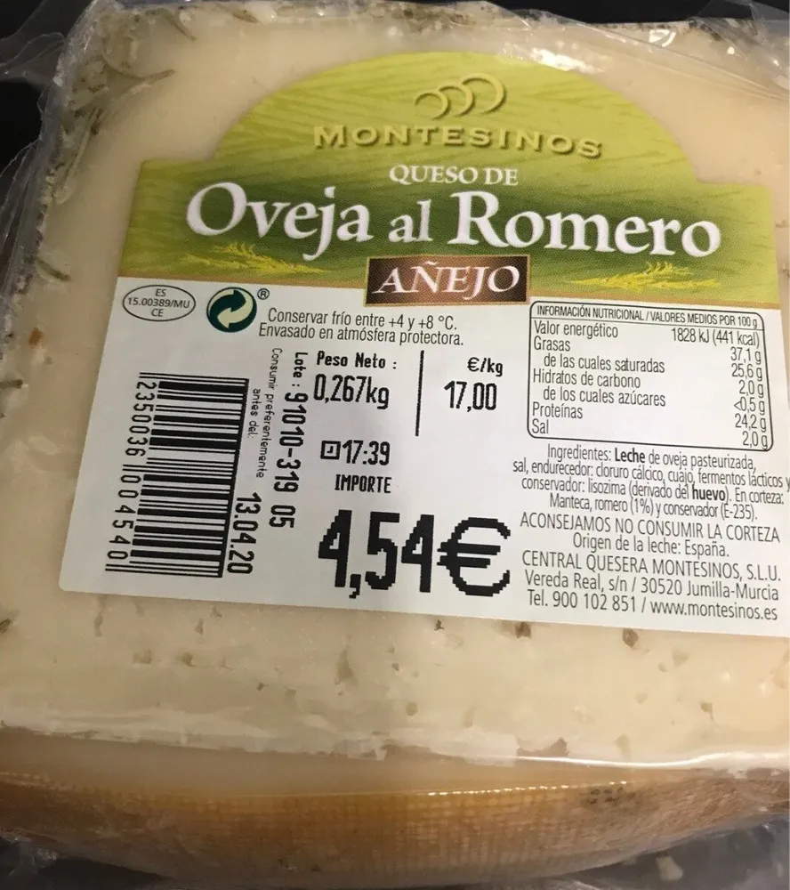 Queso de oveja al romero