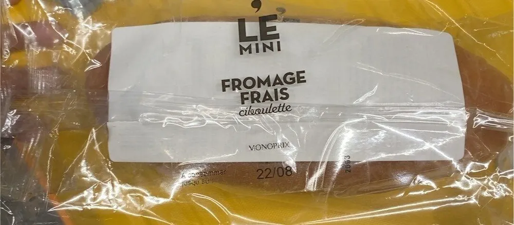 Sandwich fromage frais ciboulette