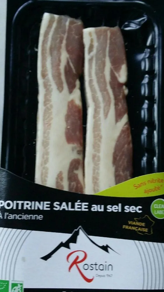 Poitrine salée au sel sec à l'ancienne