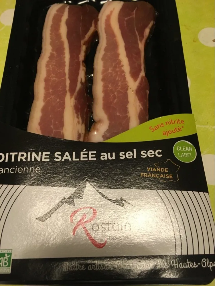Poitrine salee au sel sec