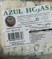 Queso azul hojas