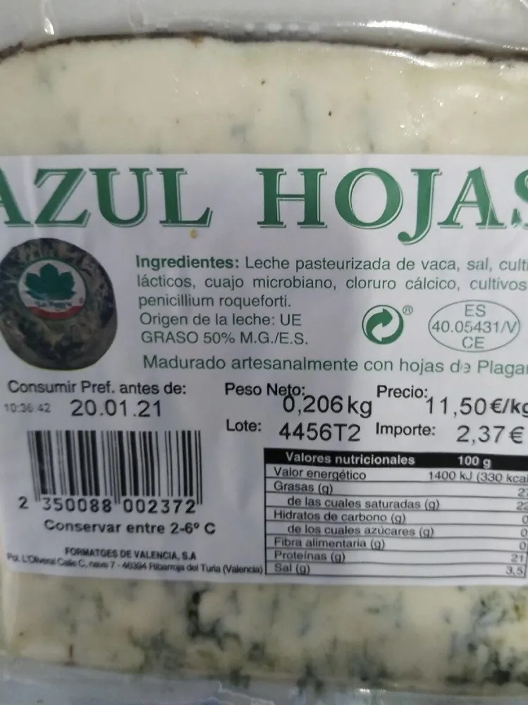 Azul hojas