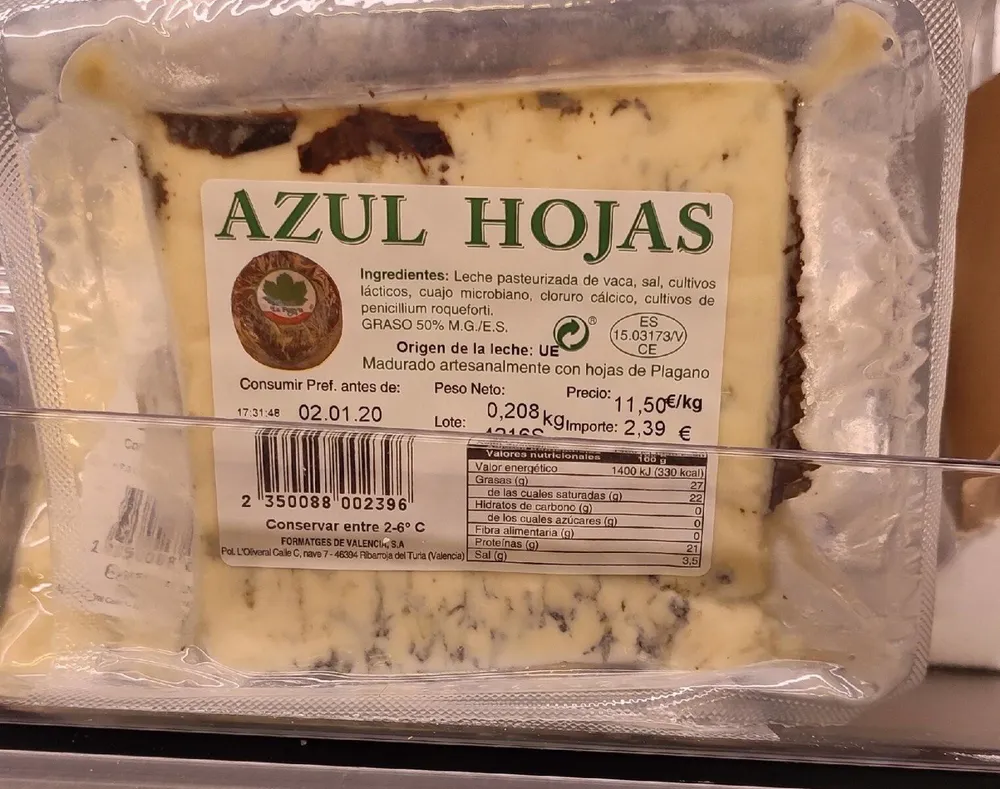 Azul hojas