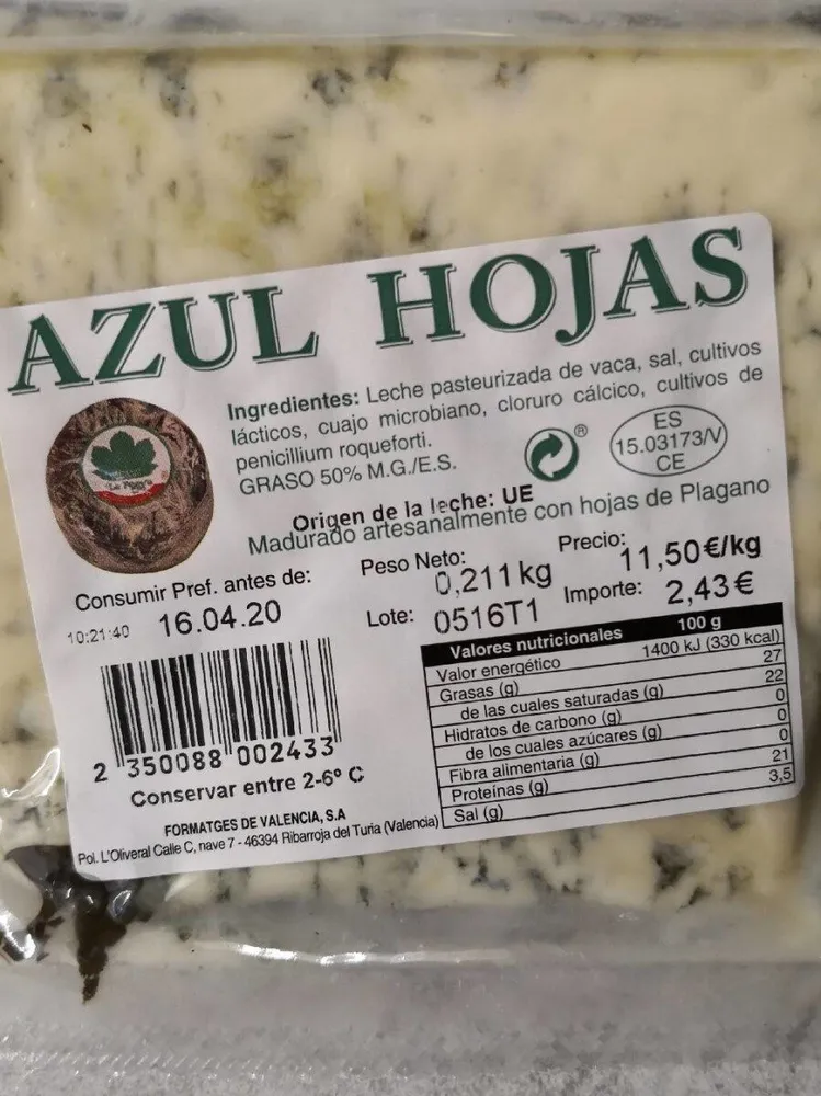Azul hojas