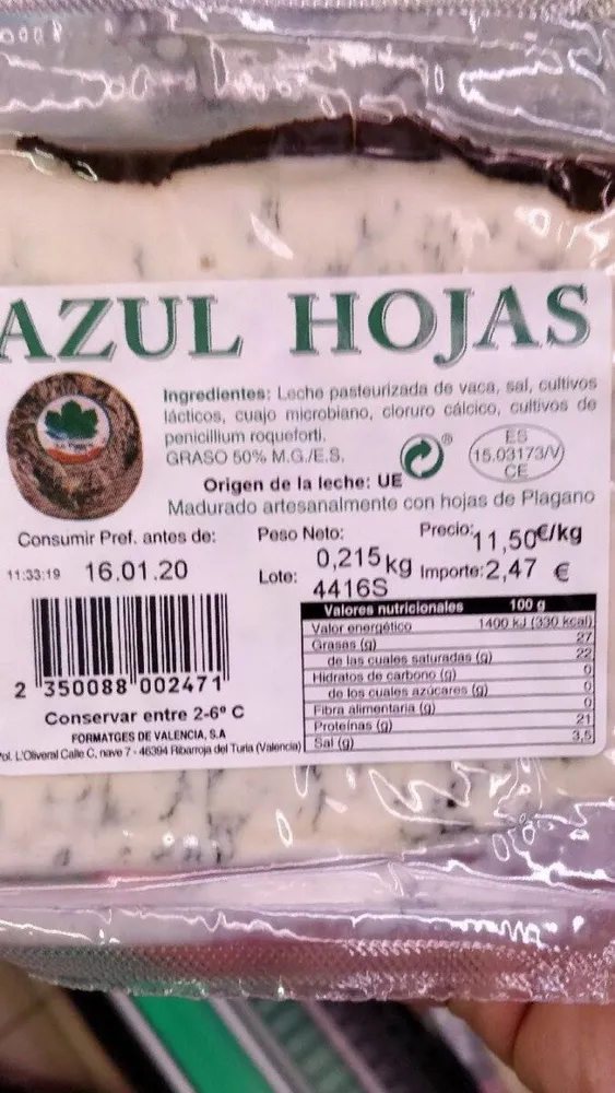 Queso azul hola