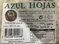 Queso azul hojas