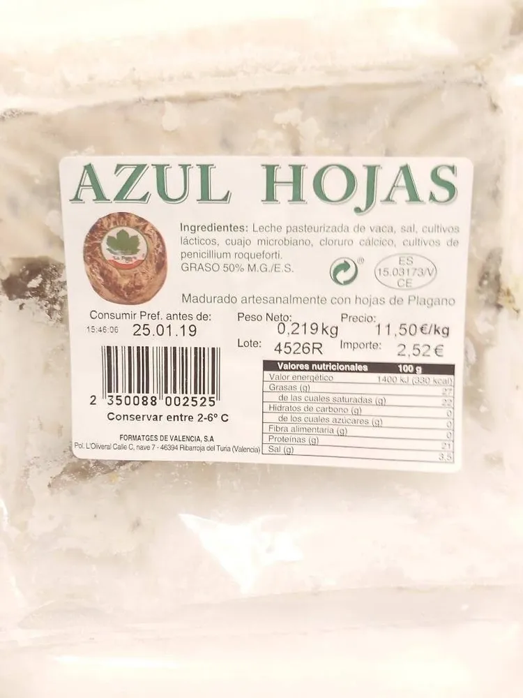 Queso Azul Hojas