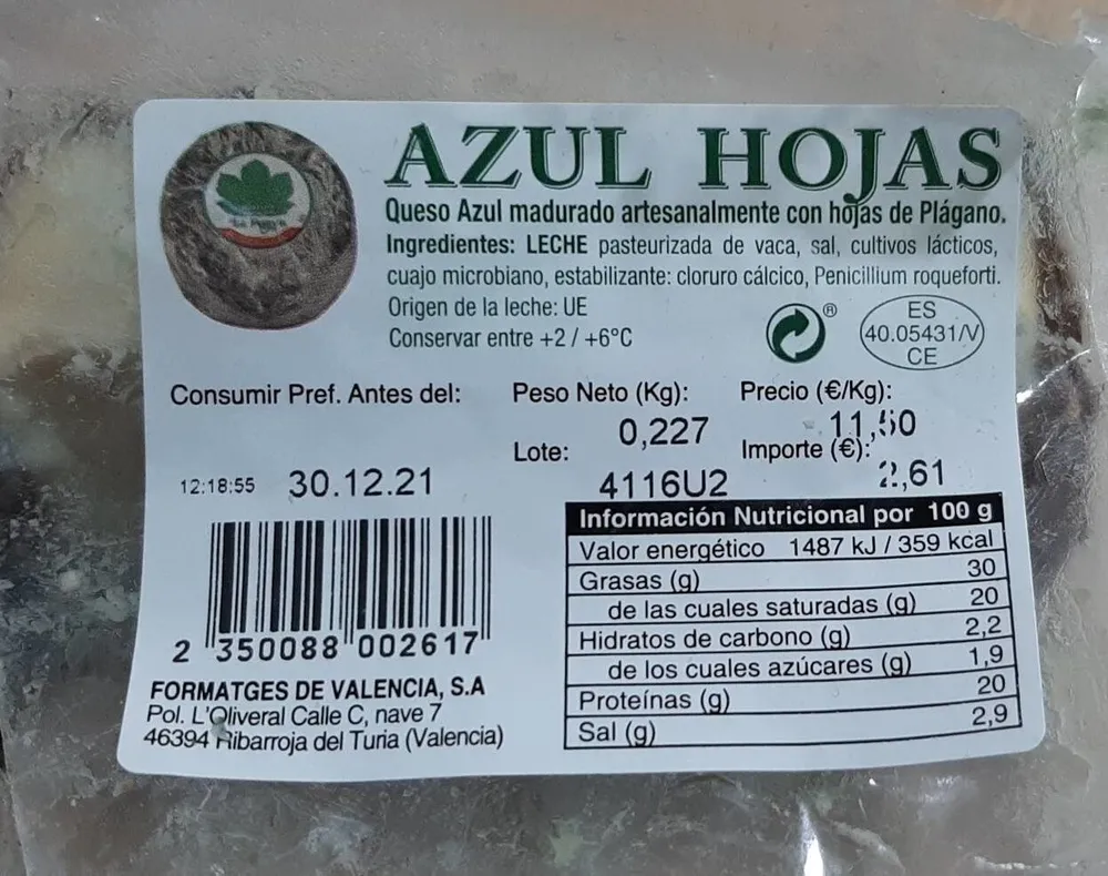 Azul hojas