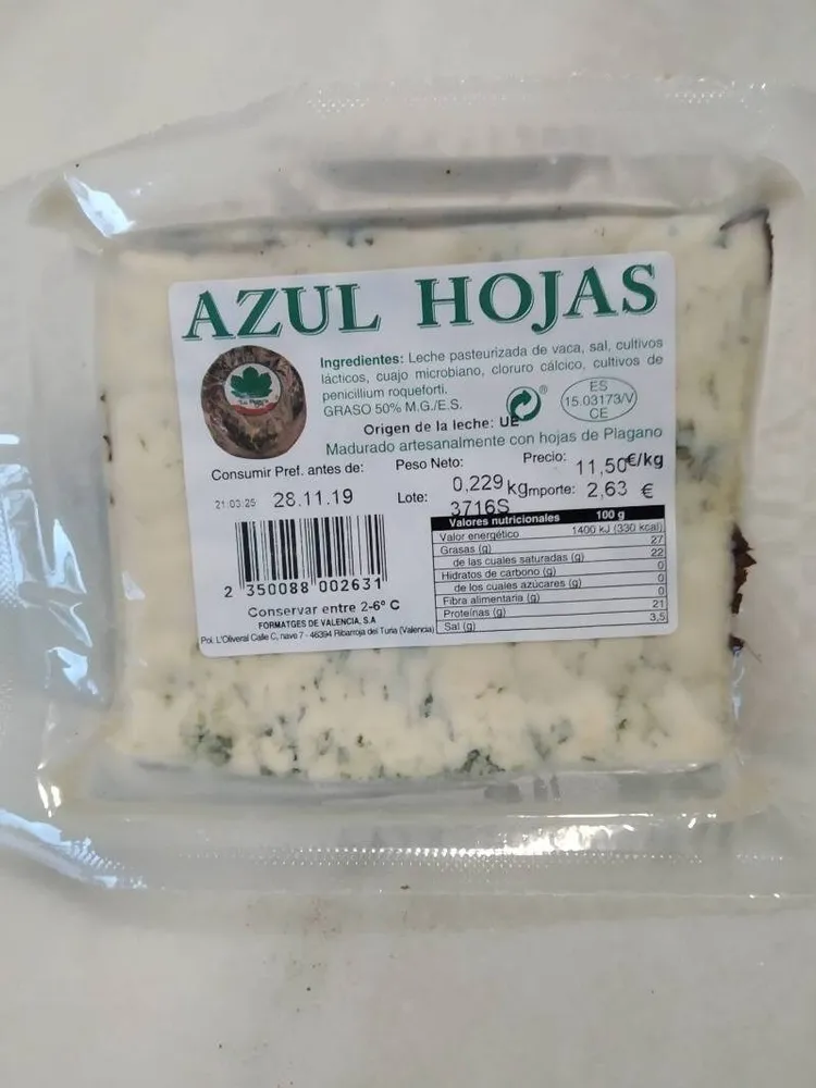 Queso Azul Hojas