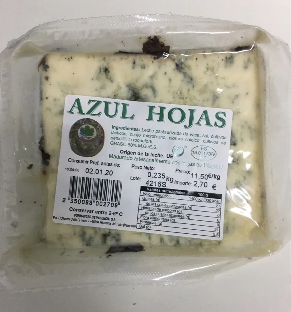 Queso Azul Hojas