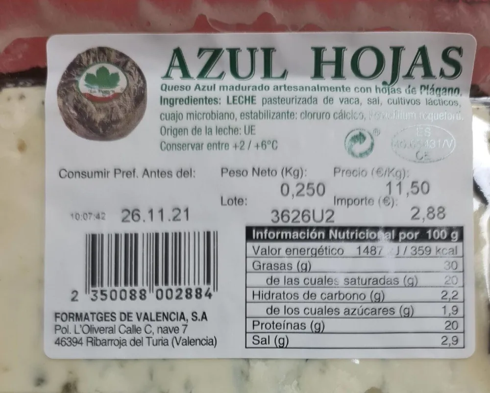 Azul hojas
