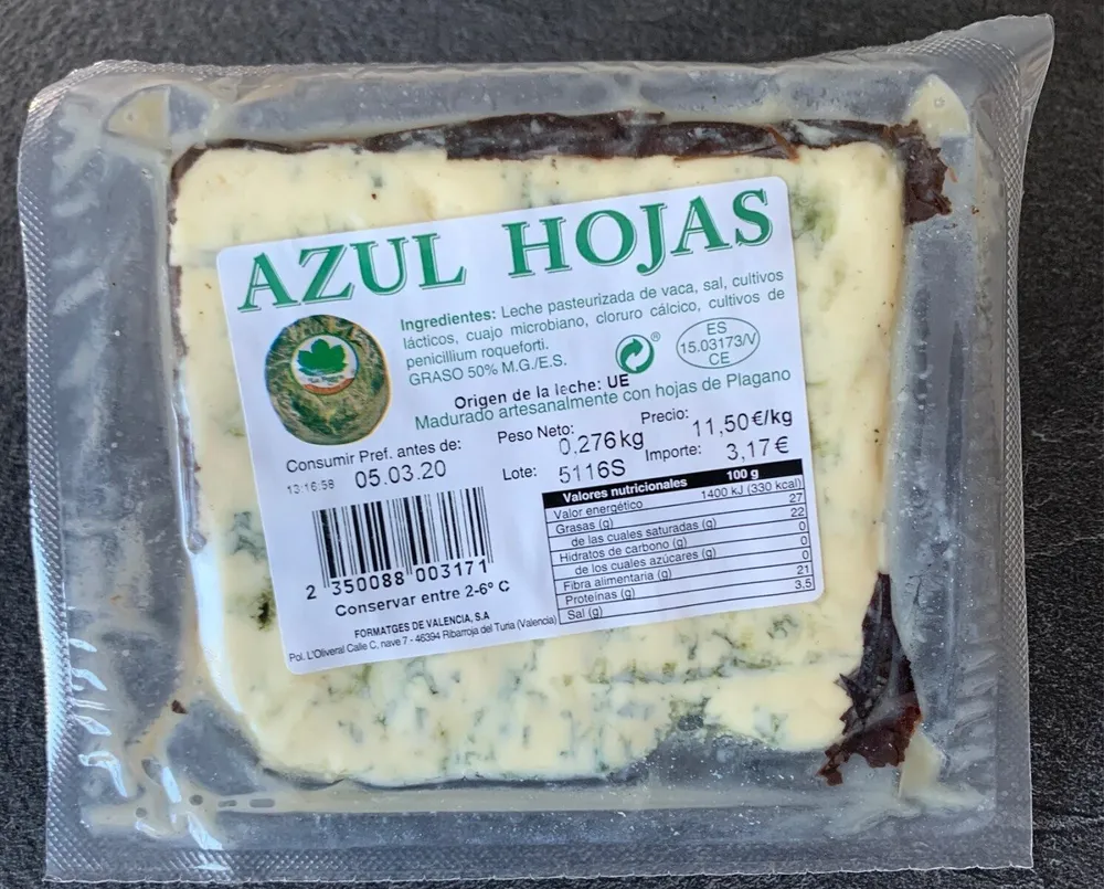 Queso Azul Hojas