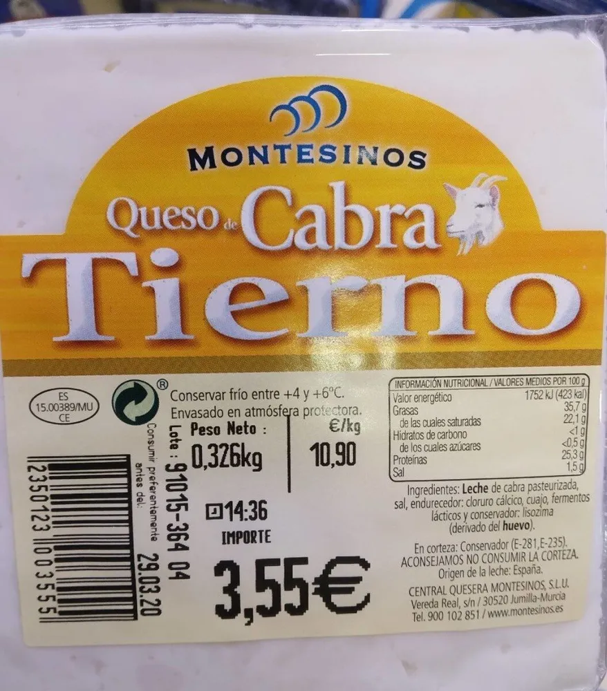 Queso de cabra tierno