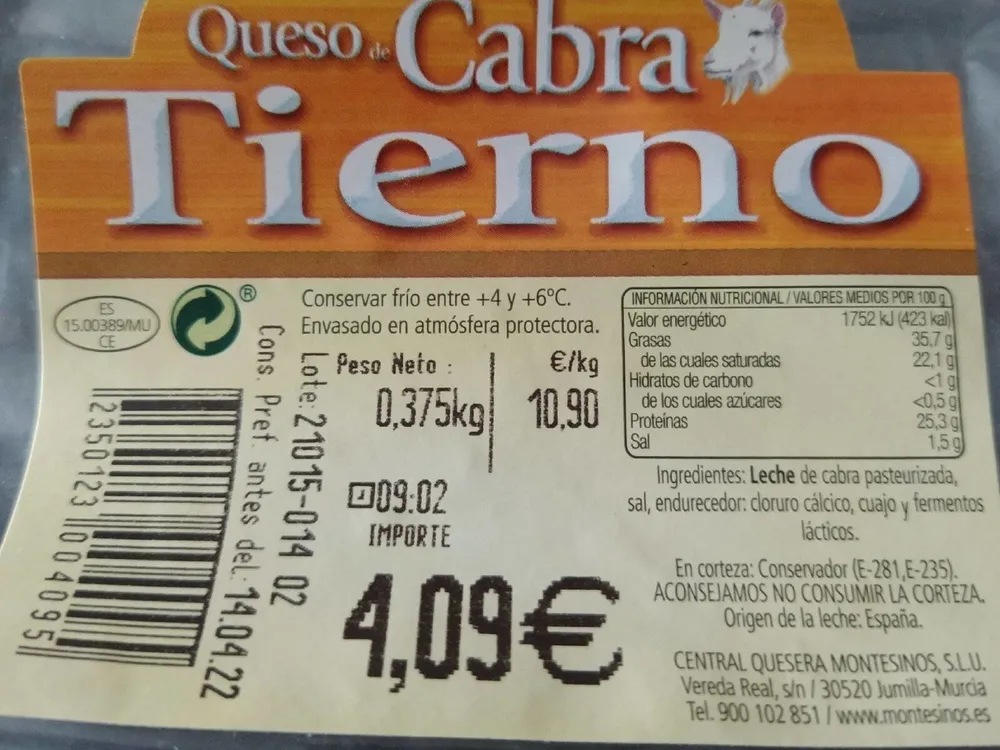 Queso Cabra Tierno