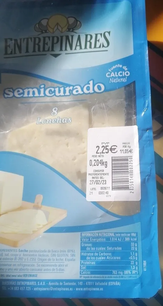 Queso semicurado Entrepinares