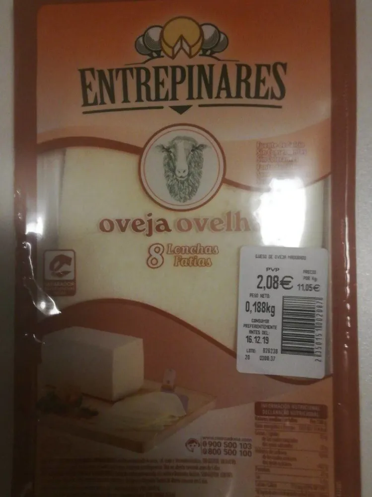Queso oveja lonchas